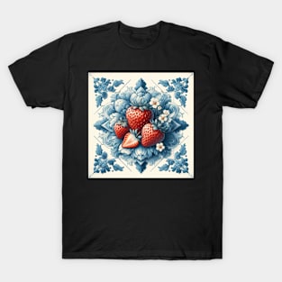 Delft Tile With Strawberry No.2 T-Shirt